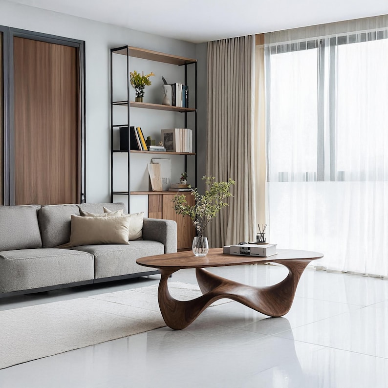Sustainable Living Design - Handgemaakte, duurzame, moderne salontafel van massief